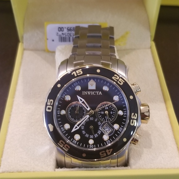 Invicta man's pro diver black face watch